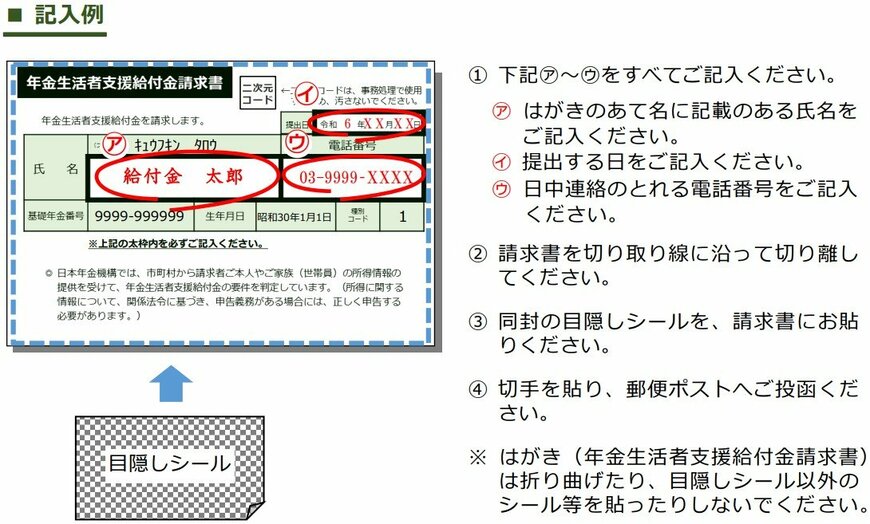 出所:厚生労働省「年金生活者支援給付金請求手続きのご案内(令和6年度)」