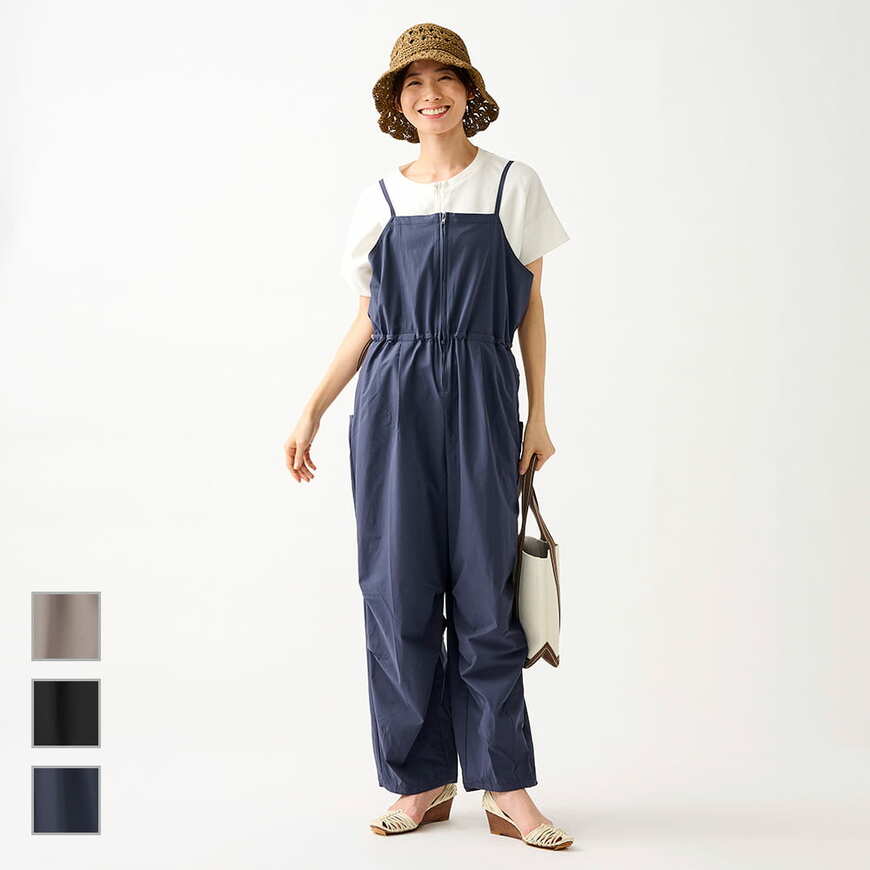 出所：ワークマン公式オンラインストア　レディース撥水ボリュームキャミサロペット