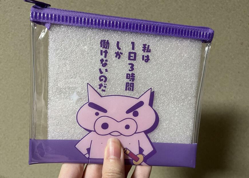 ダイソー、ぶりぶりざえもんミニフラットポーチの画像