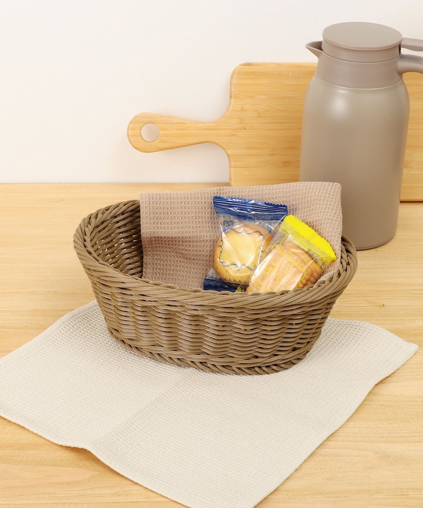 3COINS公式 《洗える》PPラタンオーバルバスケット/KITINTO 画像