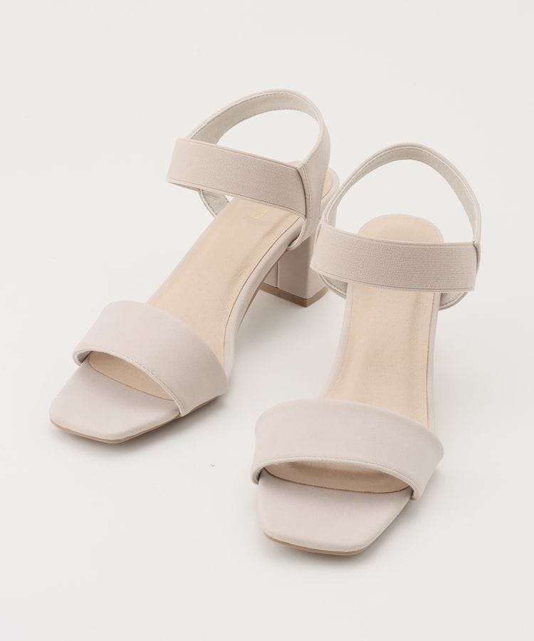 出所：ハニーズ公式通販 ゴム使いヒールサンダル