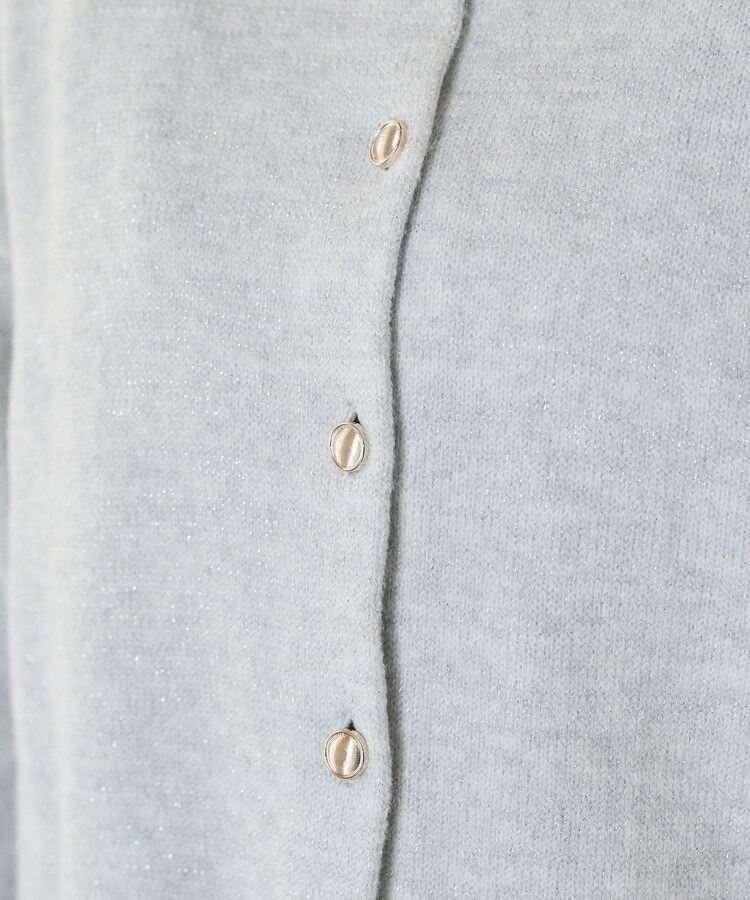 出所：ハニーズ公式　ラメクルーカーディガン