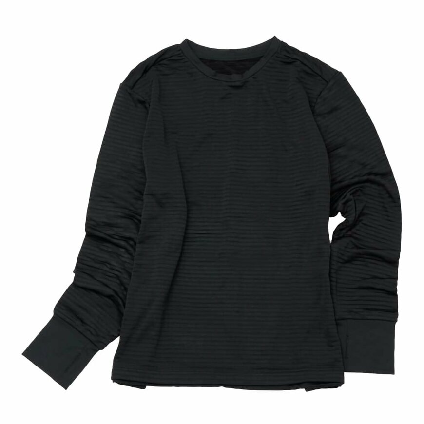 ワークマン公式　レディース裏ボーダーフリースコンプクルー