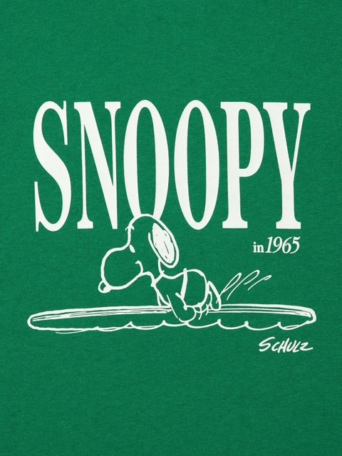 ユニクロ公式　ピーナッツ UT／カラー：55 GREENの画像