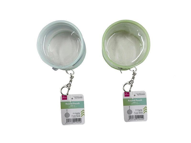ダイソーネットストア 丸形ポーチ(グリーン、ブルー)