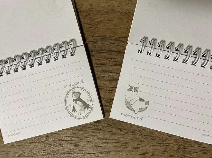 セリア、mofusand リングメモ帳（横型） 全3種画像
