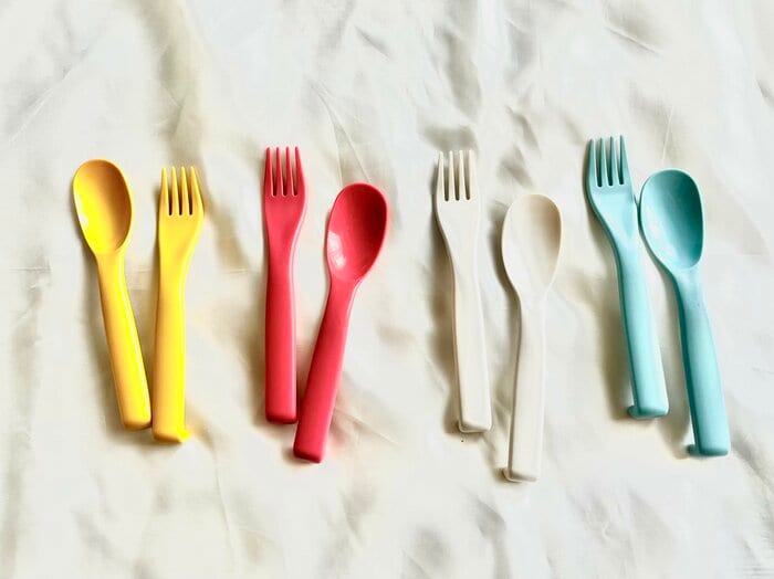 4色のスプーン&フォーク