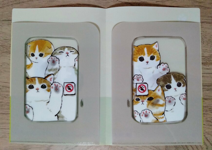 筆者撮影（セリア、mofusand A5見開きファイル2）