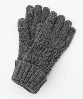 出所：ハニーズ公式通販 折り返しケーブル編手袋