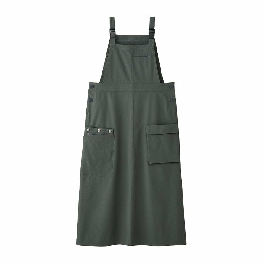 出所：ワークマン公式　レディースガーデニングサロペットスカートサッカー