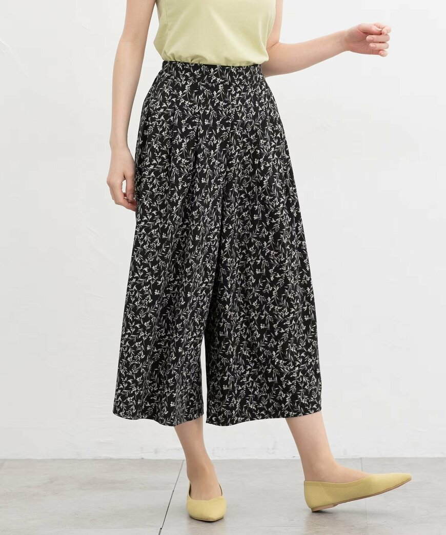 ハニーズ公式 カット素材ガウチョパンツ