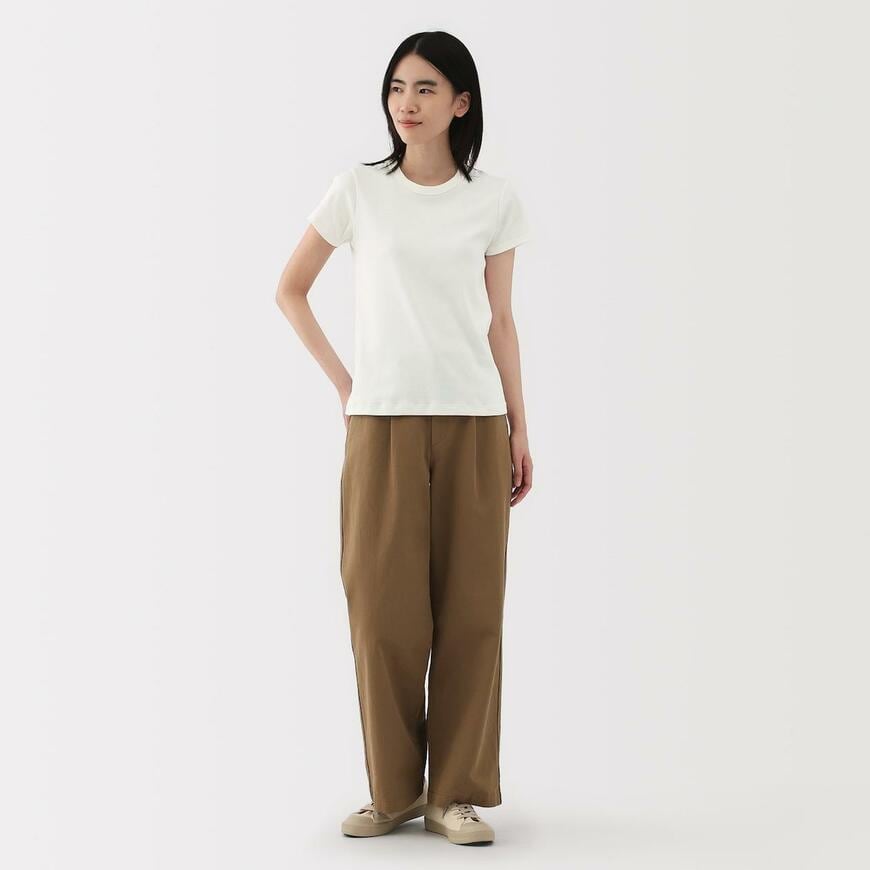 無印良品 婦人 涼感汗じみしにくいクルーネック半袖Ｔシャツ商品画像