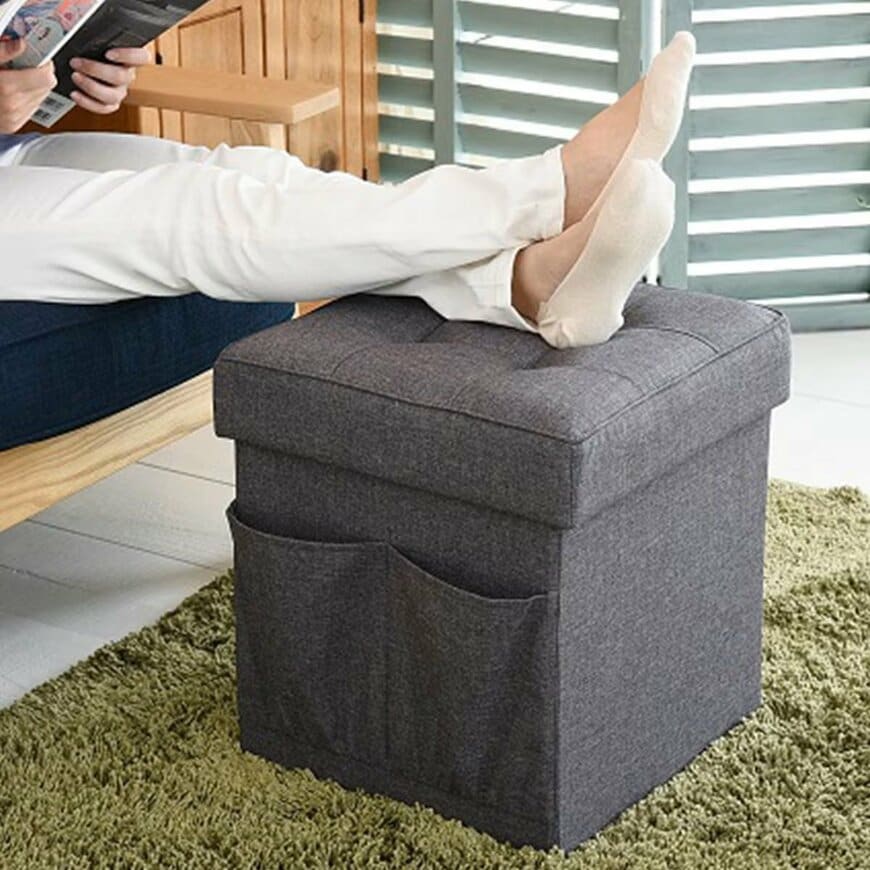 ニトリ公式通販ニトリネット　収納もできる折りたたみスツール（幅38cm DBR）の画像