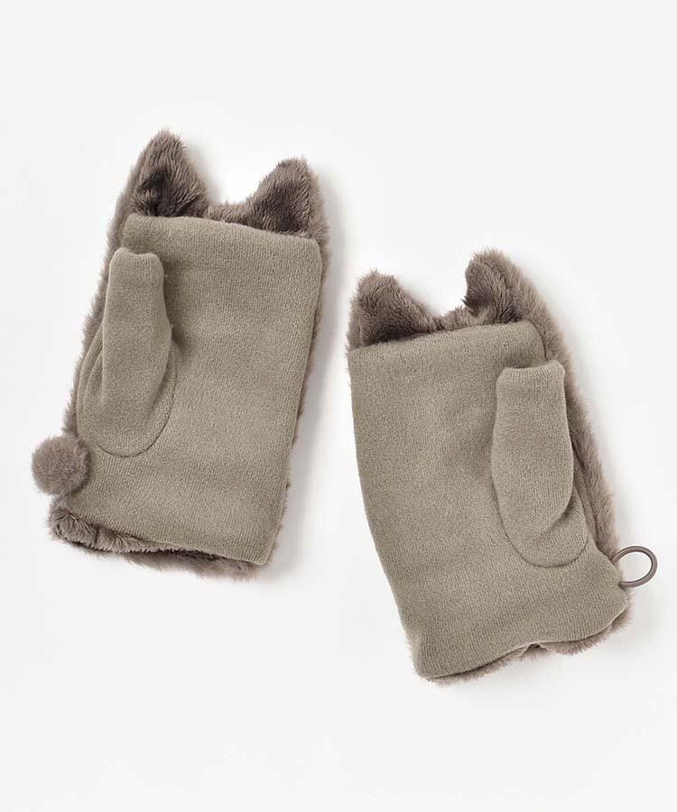 Bleu Bleuet、指なしネコファーグローブ商品画像