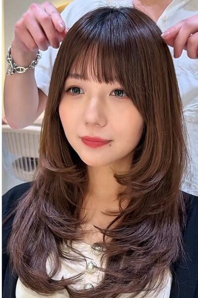 動きのあるレイヤーカットの完成