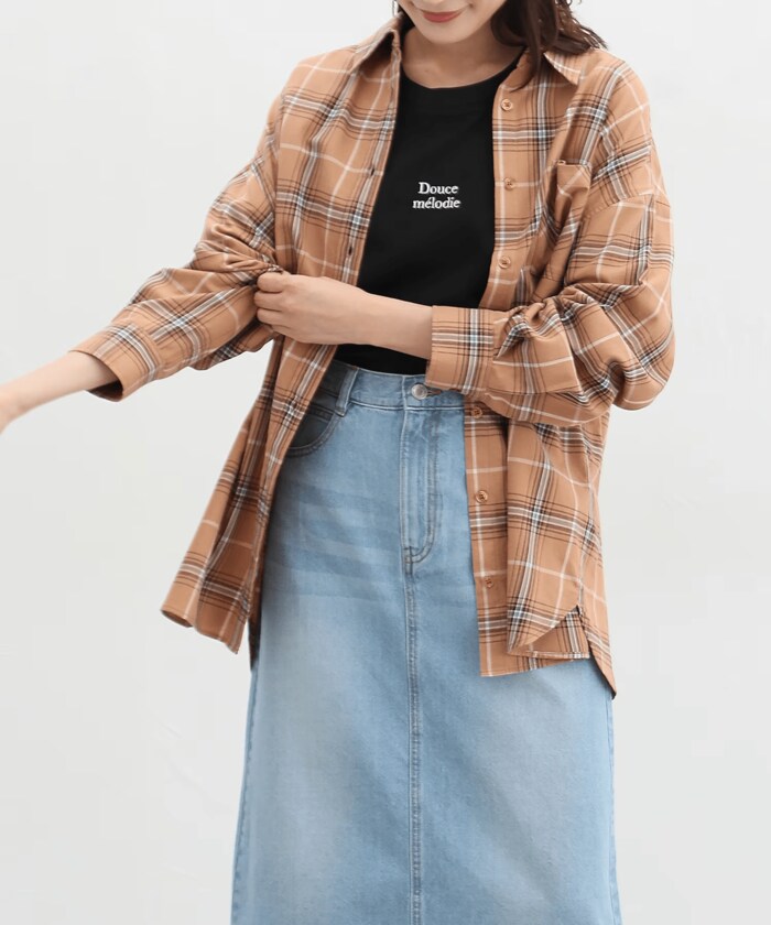 ゆるチェックシャツ