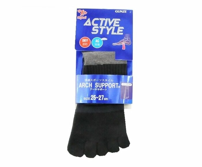 グンゼ株式会社と共同開発した5本指ソックス