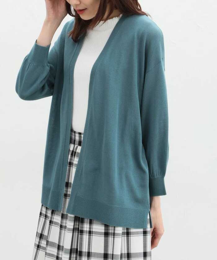 8分袖トッパーカーデ