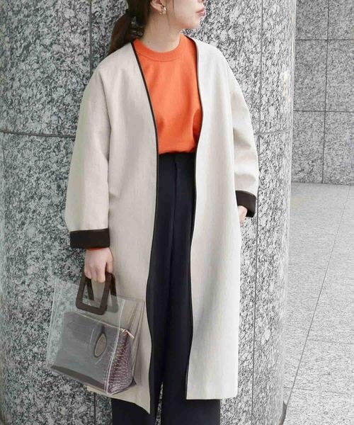 ADAM ET ROPE’ - リネンボンディングコート ¥34,560（税込）