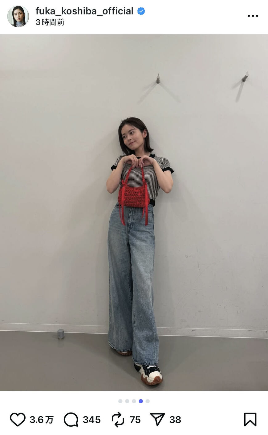 出所：小芝風花のInstagram（＠fuka_koshiba_official）参照日：2025年8月21日