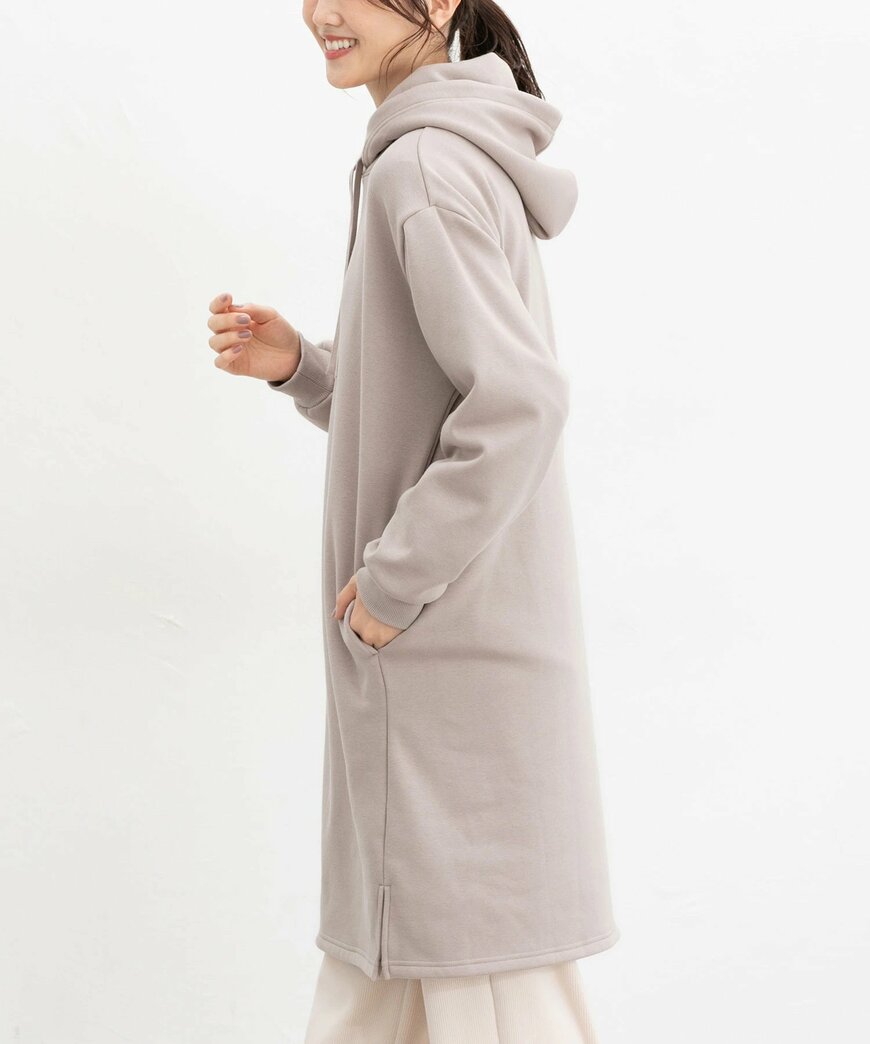 ハニーズ公式販売　あったかパーカーワンピ画像