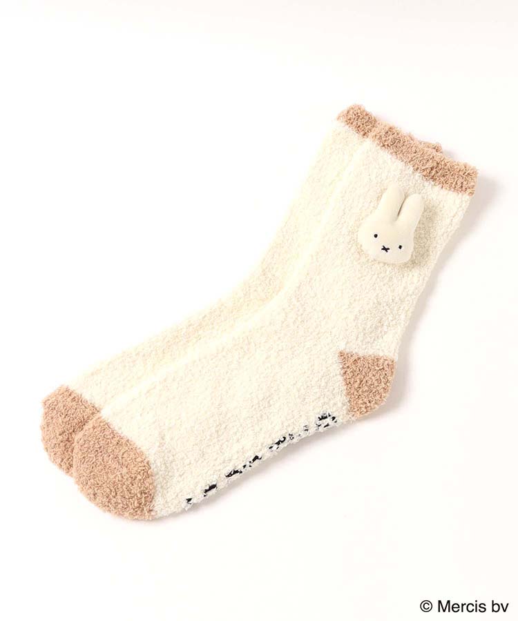 ブルーブルーエ　ミッフィーマスコット付ルームソックス