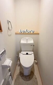 雰囲気ガラリ！築古住宅の「ふつうすぎるトイレ」→壁紙の貼り替えDIYで「シックなおしゃれ空間」に変身！