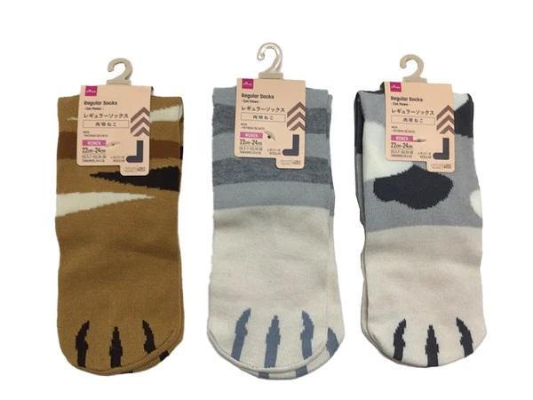 ダイソーレギュラーソックス（肉球ねこ）商品画像
