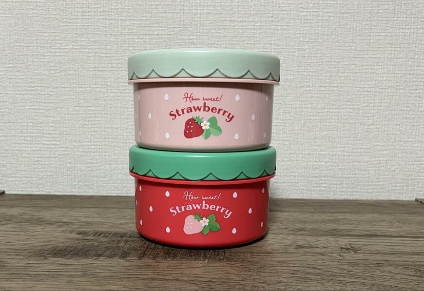 セリア、ランチカップ 330ml いちご