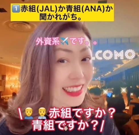 赤組はJAL、青組はANAを意味します