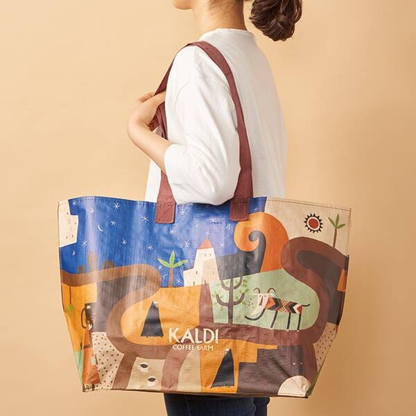 カルディ伝説の絵柄があしらわれたオリジナルエコバッグ