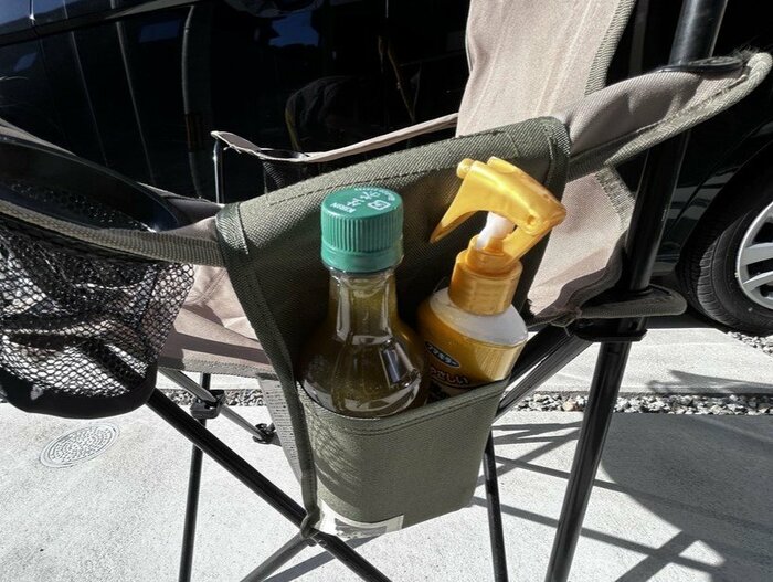 700gほどの重さでも、マジックテープは取れる様子もなく安定