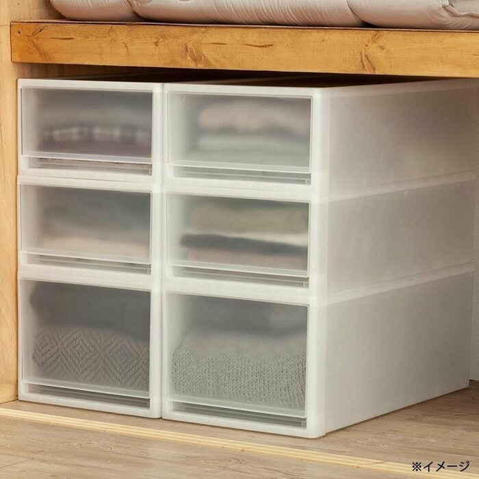 高さが異なるS・M・Lの3サイズを自由に積み重ねて使えます