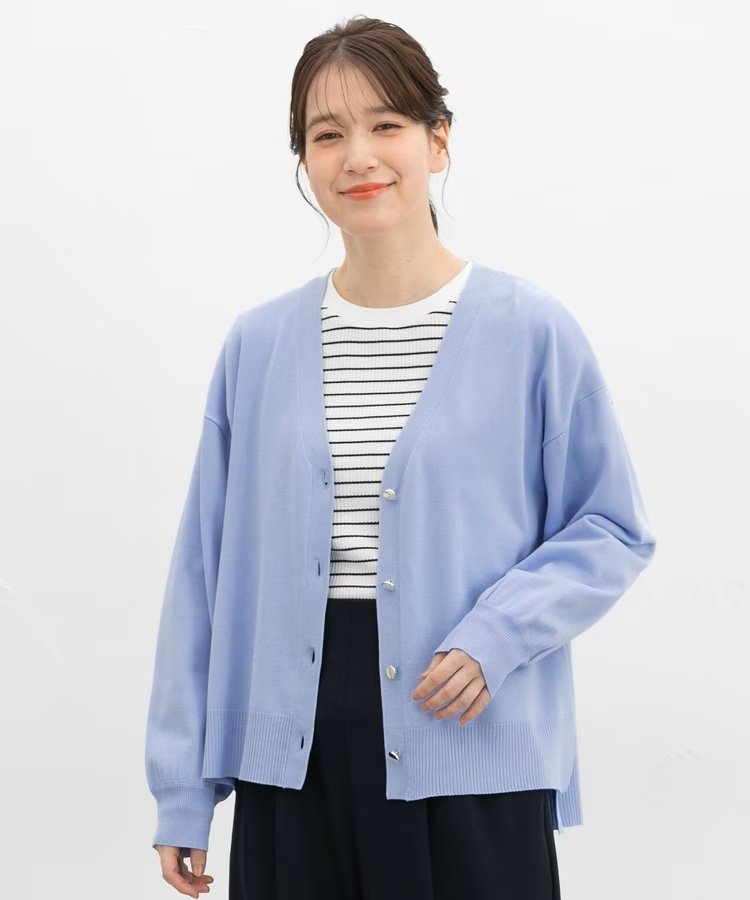 出所：ハニーズ公式通販　花粉対策Ｖネックカーディガン