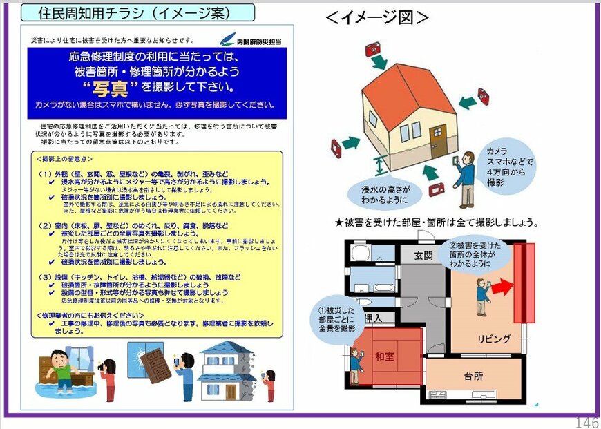 出所：内閣府防災情報のページ「9住宅の応急修理」