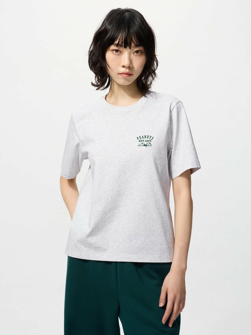 出所：ユニクロ公式　ピーナッツ UT（03 GRAY）