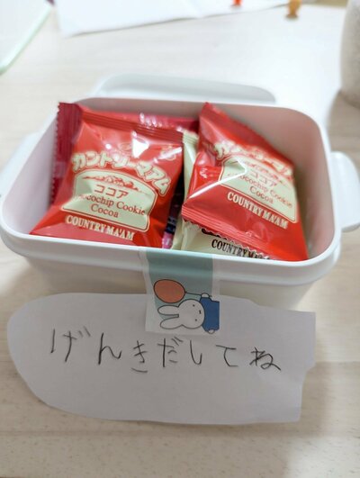 お菓子が詰まったランチボックス