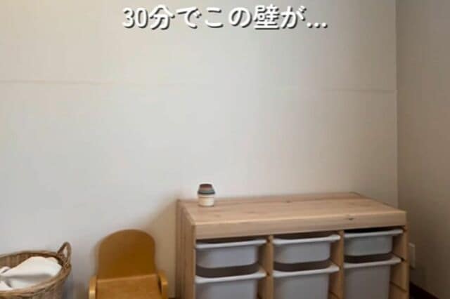 【壁紙DIY】貼るだけの壁紙で「30分でおしゃれな子供部屋」に　「海外風なお部屋」と反響