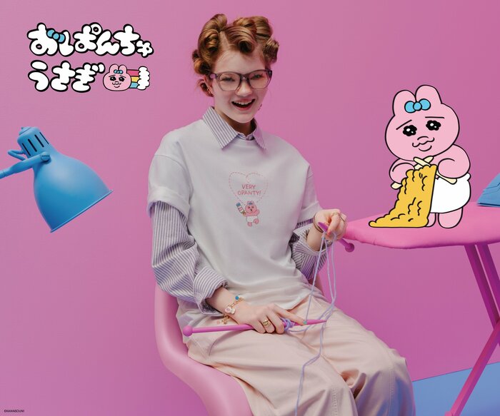 GUでは、SNS発の人気キャラクター「おぱんちゅうさぎ」とのコラボレーション商品が2024年3月22日（金）より販売スタート