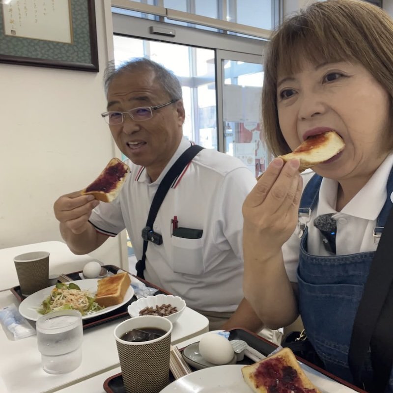 【60代夫婦の車中泊旅】神戸の道の駅で見つけたモーニングにびっくり！500円で盛りだくさん