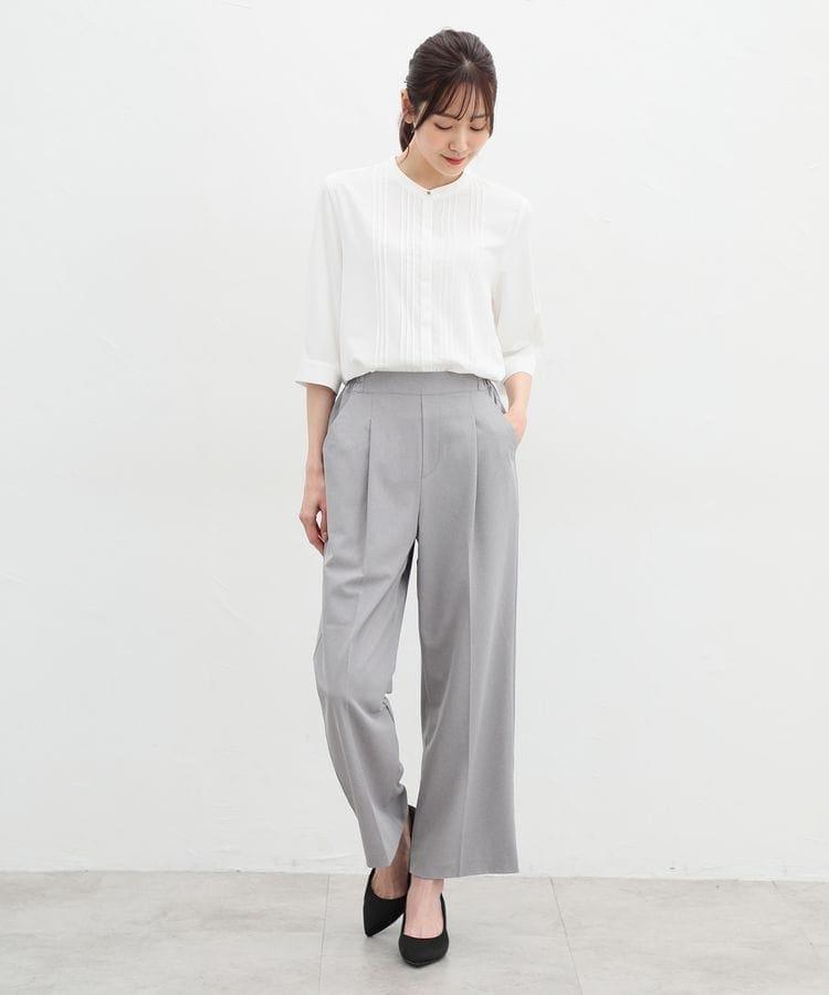 出所：ハニーズ公式通販 6分袖ピンタックブラウス