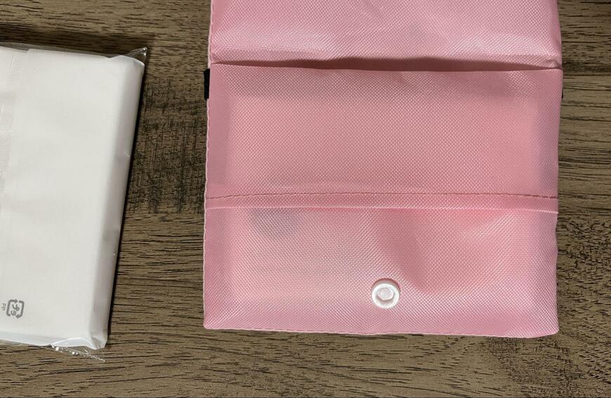 セリア、ポケットポーチ ティッシュケース付き シマエナガ