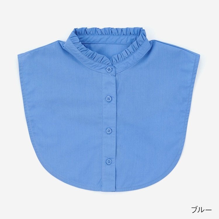 シャツ付け襟ギャザーハイネック