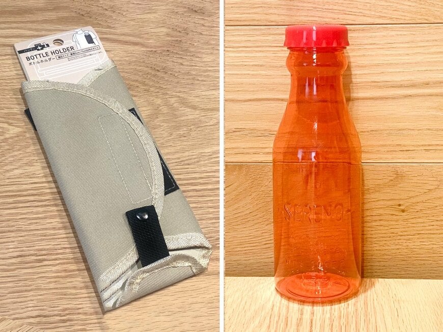 ボトルホルダー、トリコロールクリアボトル