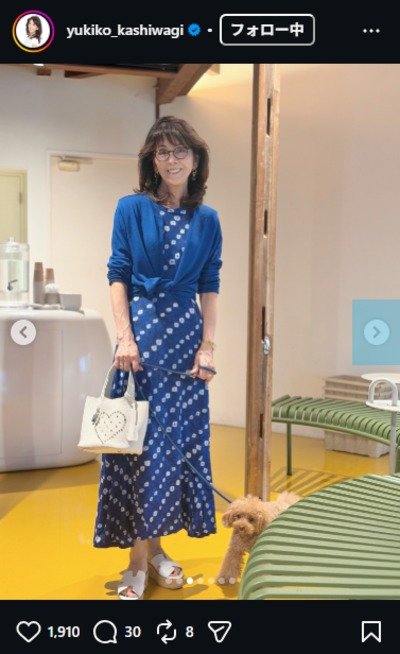 柏木由紀子のInstagram投稿