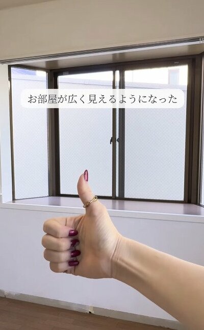 完成した白い建具