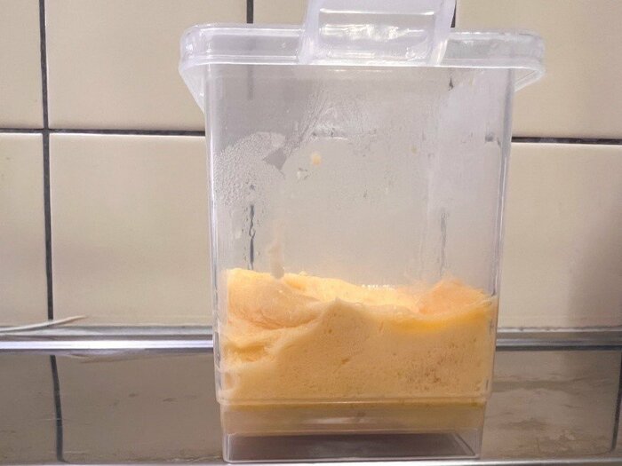 レンジで加熱した卵