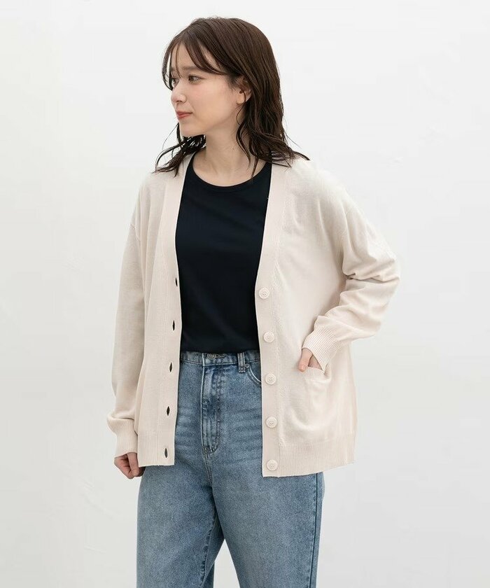 ハニーズの「花粉対策Ｖネックカーディガン」