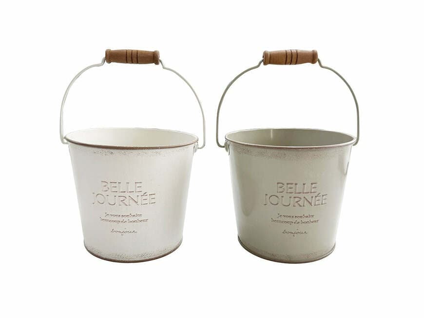 出所：ダイソーネットストア【通販】公式　フレンチ風アイアンポット（バケツ型）