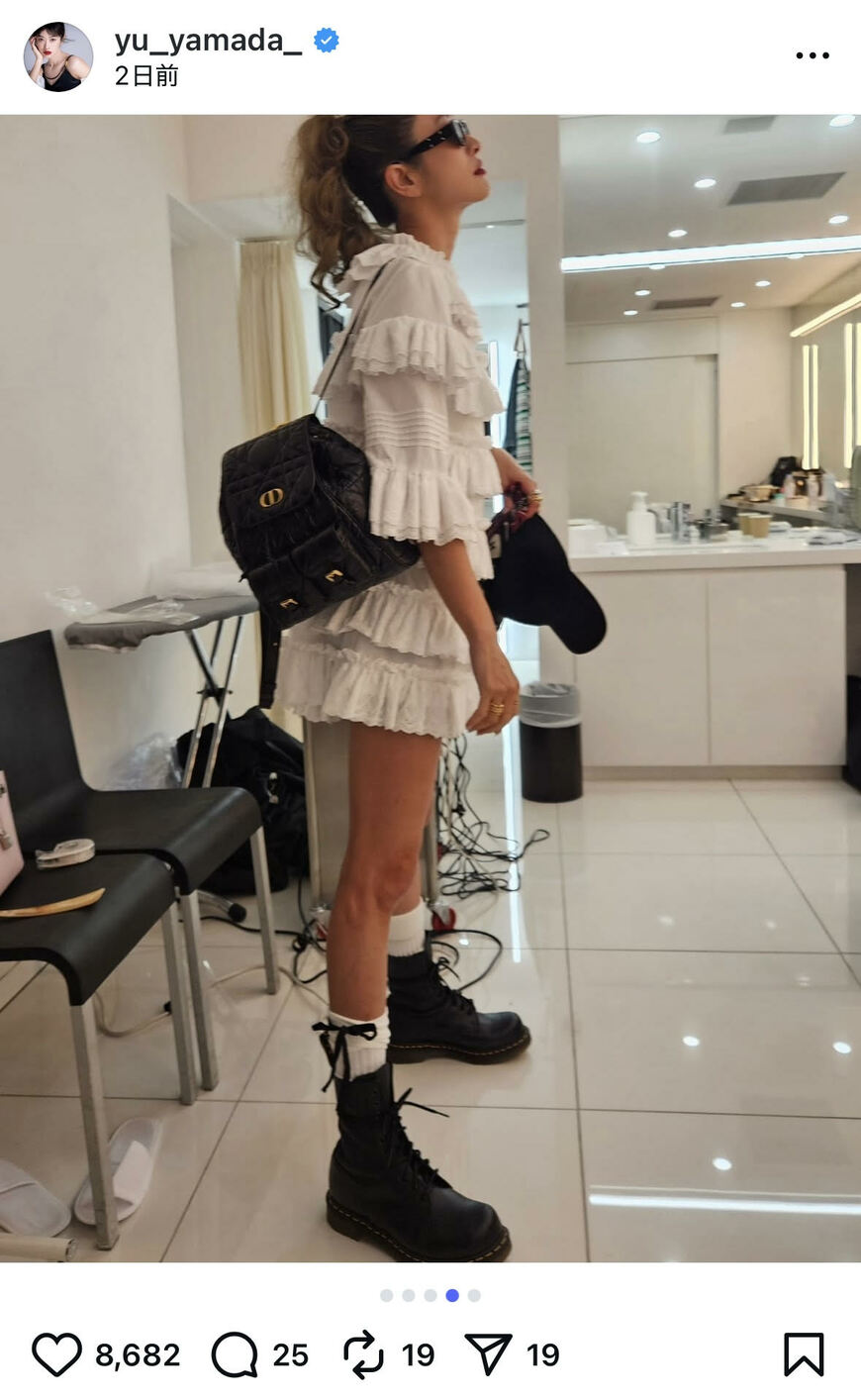 出所：山田優のInstagram（＠yu_yamada_）参照日：2025年10月22日